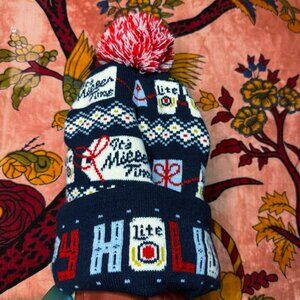 Happy Holidays Miller Lite Winter Hat